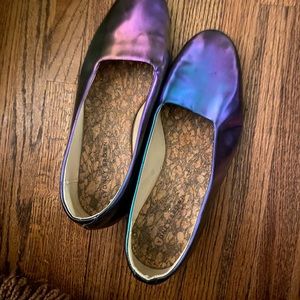 Sydney brown rainbow oil slick shoes